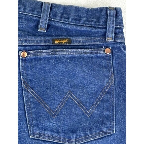 Wrangler Jeans Mens Blue High Rise Medium Wash Jeans Size 38x30 (36x28 Measured) - Picture 12 of 13